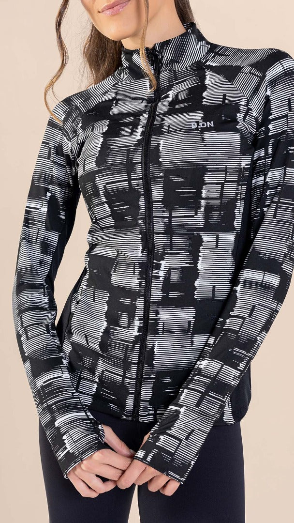 B.ON Women's Jacket - Black And White