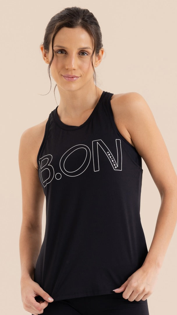 B.ON Women's Black Fitness Tank Top