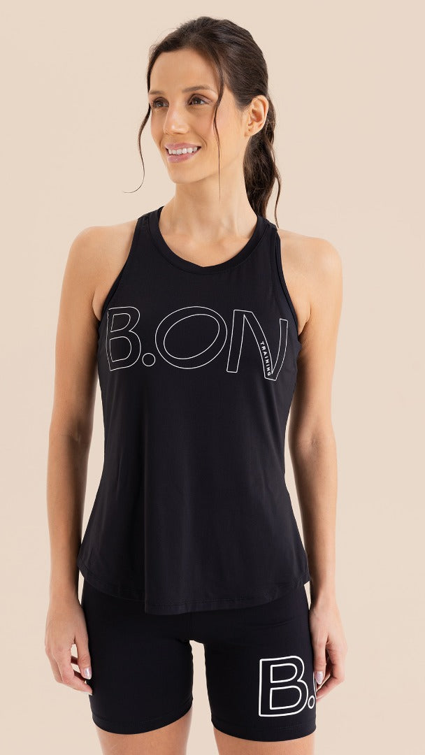 B.ON Women's Black Fitness Tank Top