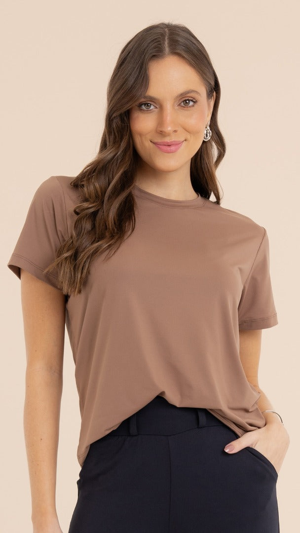 B.ON Basic Women's T-Shirt - Coffee Brown