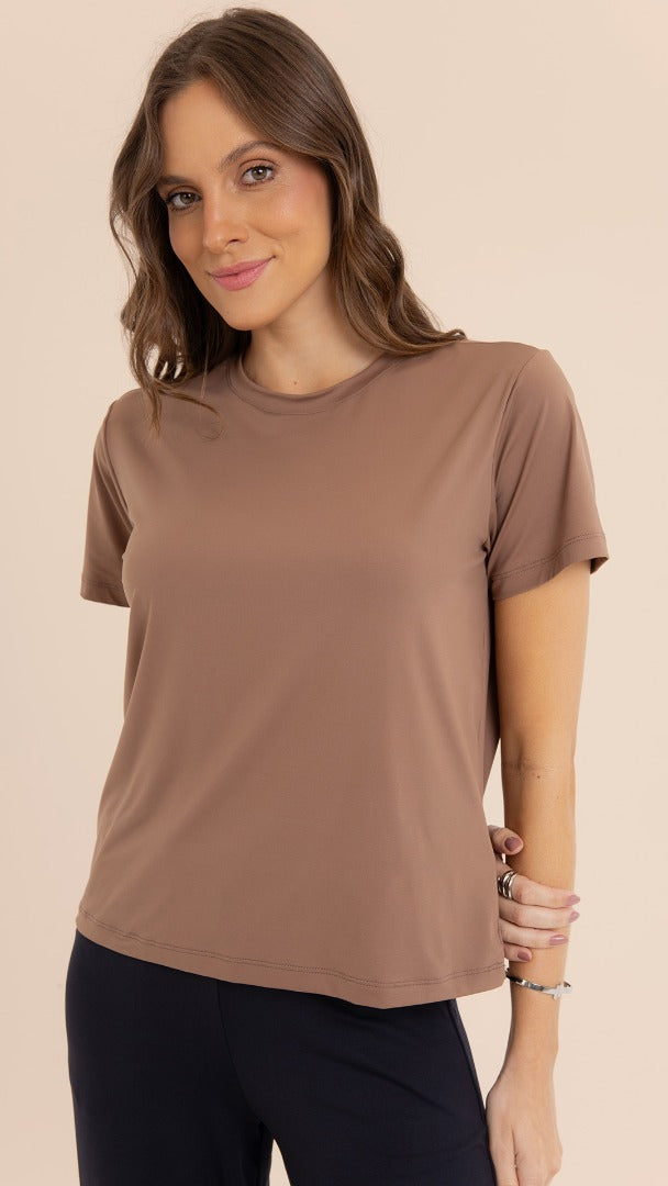 B.ON Basic Women's T-Shirt - Coffee Brown