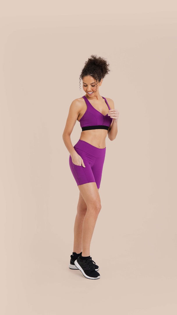 B.ON Women's Running Shorts - Purple