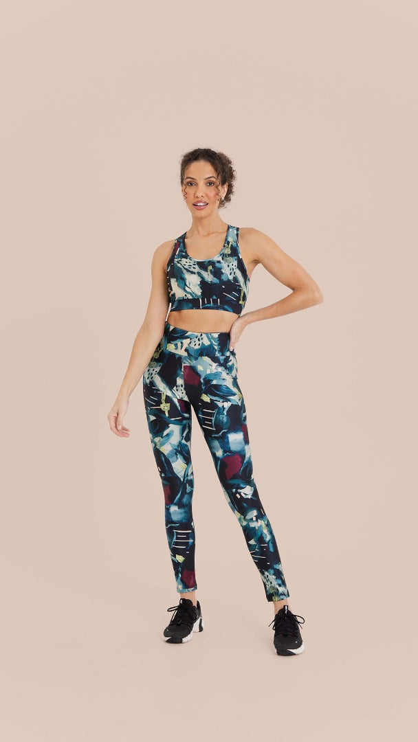 B.ON Women's Watercolor Print Leggings