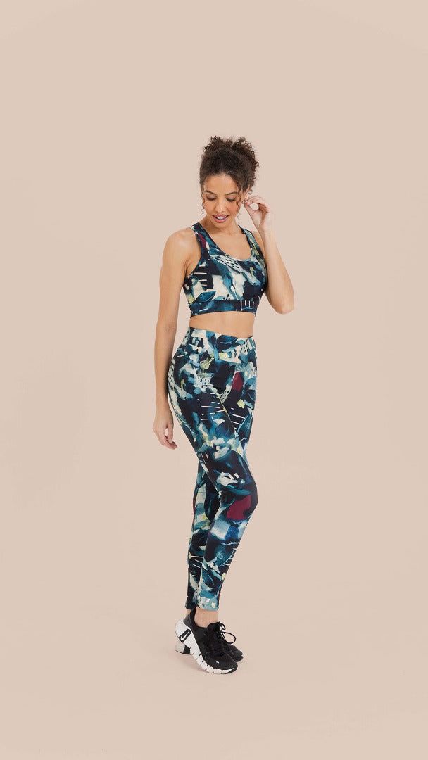 B.ON Women's Watercolor Print Leggings