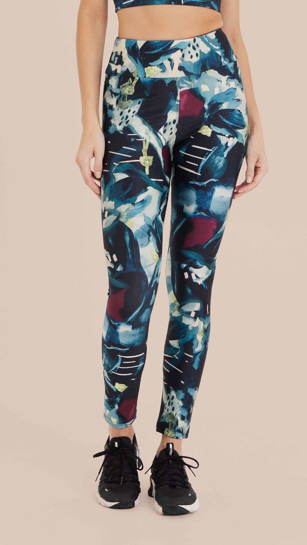 B.ON Women's Watercolor Print Leggings