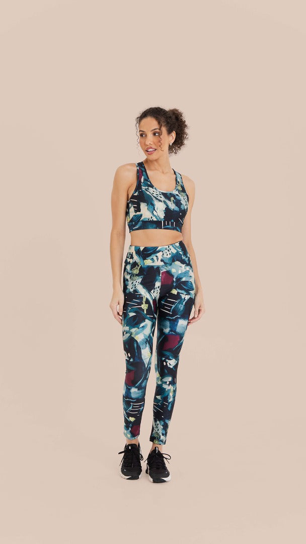 B.ON Women's Watercolor Print Leggings
