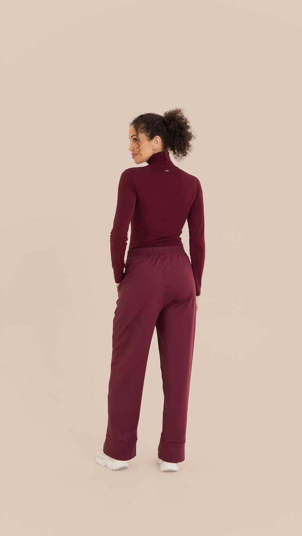 B.ON Women's Comfy Pants - Burgundy