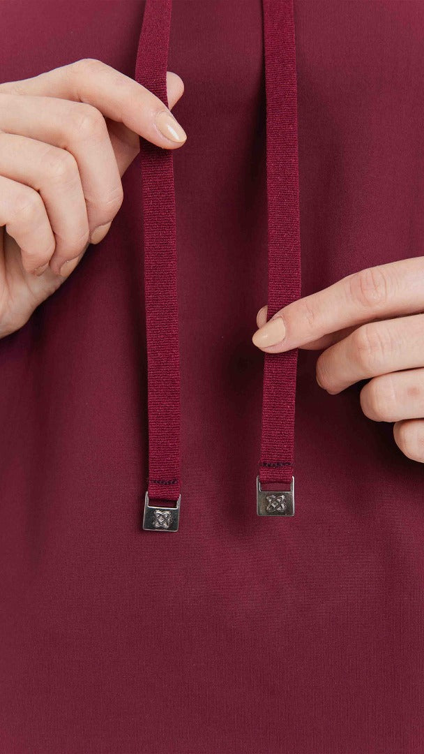 B.ON Women's Comfy Sweatshirt in Burgundy