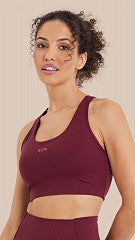 B.ON Women's Burgundy Reflective Fit Top