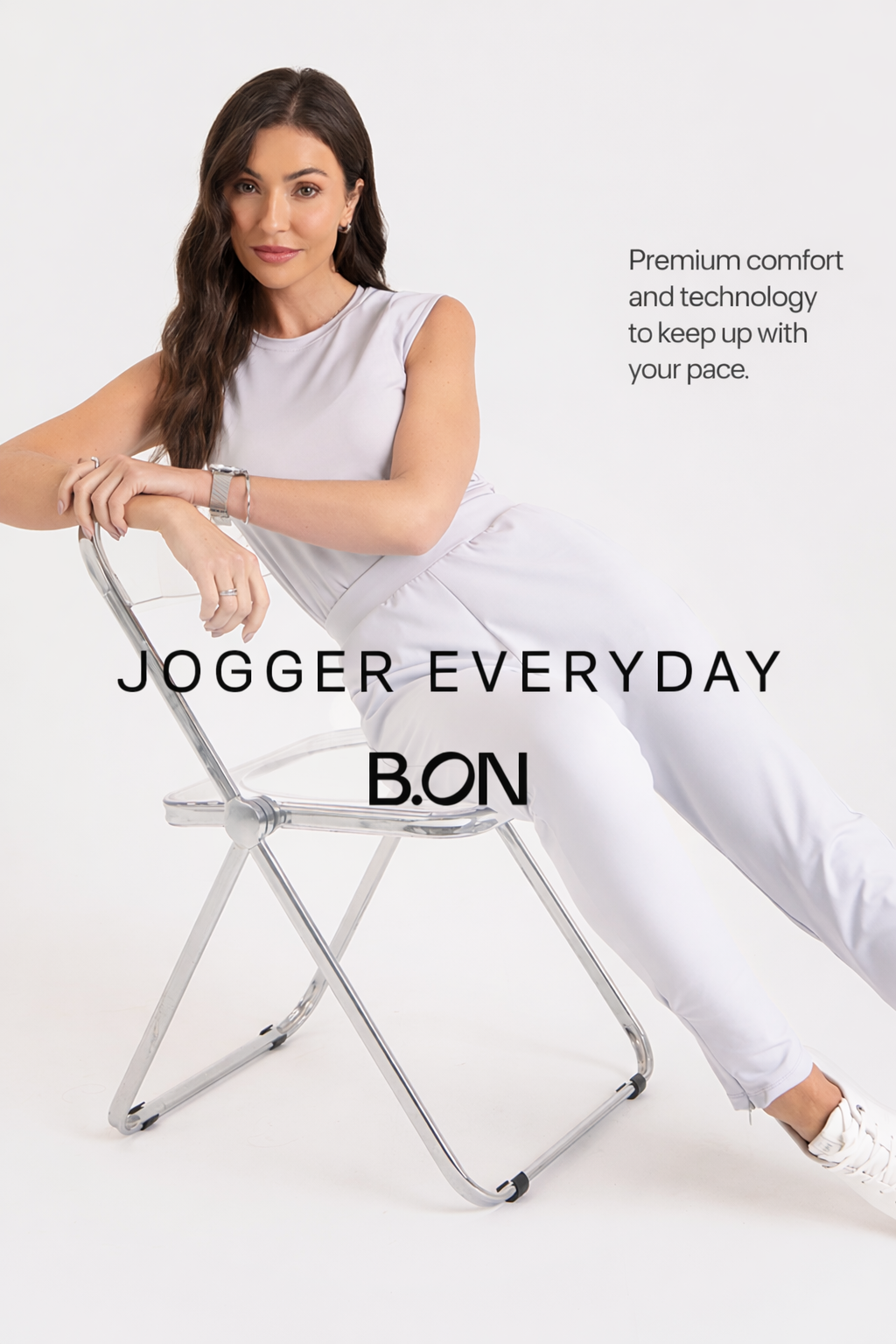 B.ON Women's Jogger Pants - Light Gray