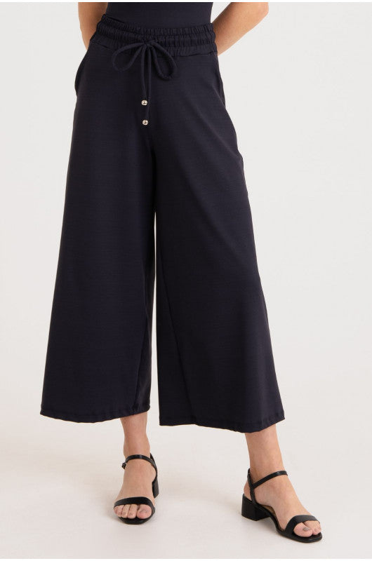 B.ON Women's Pantacourt Pants - Black