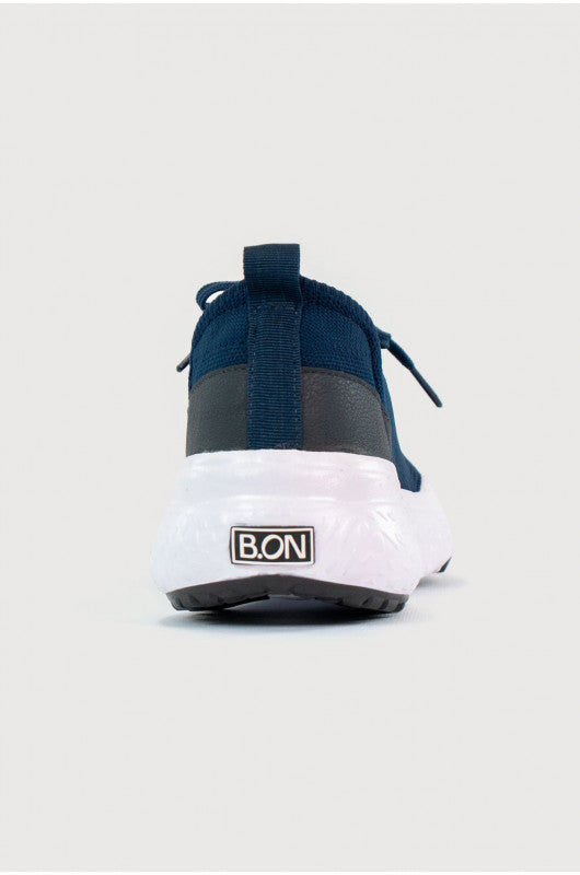 B.ON MEN'S KNIT LIGHT TENNIS SHOES - Dark Navy