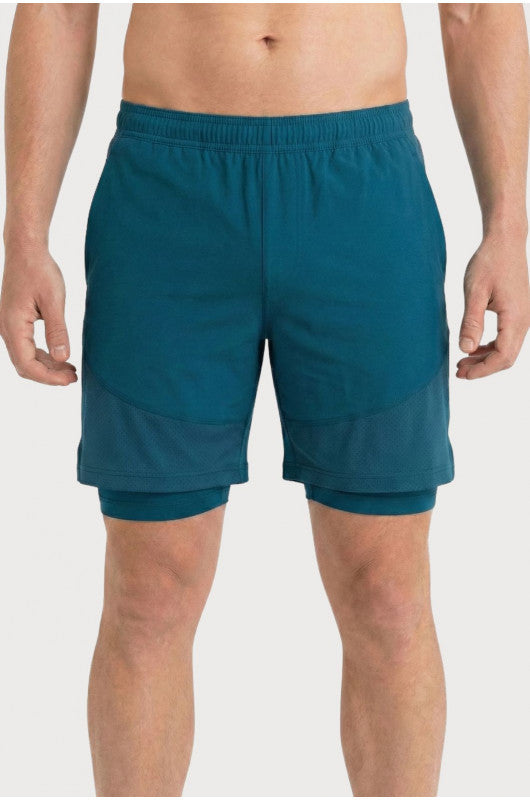 B.ON Men's Fitness Shorts - Teal Blue