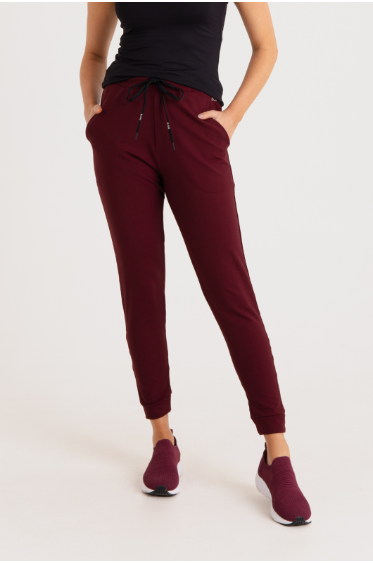 B.ON Women's Jogger Pants - Burgundy