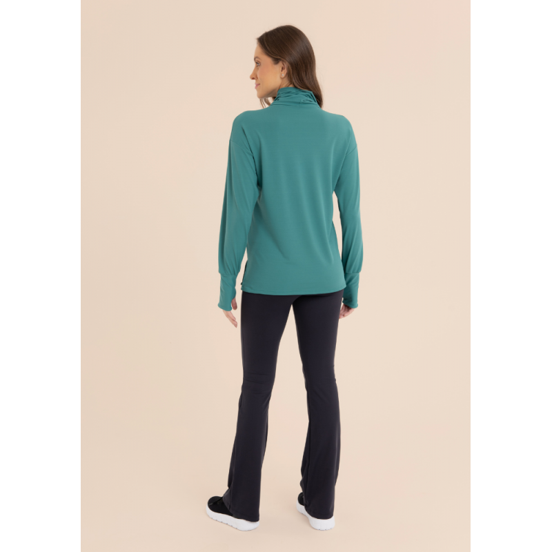 B.ON Women's Turtleneck Top - Green