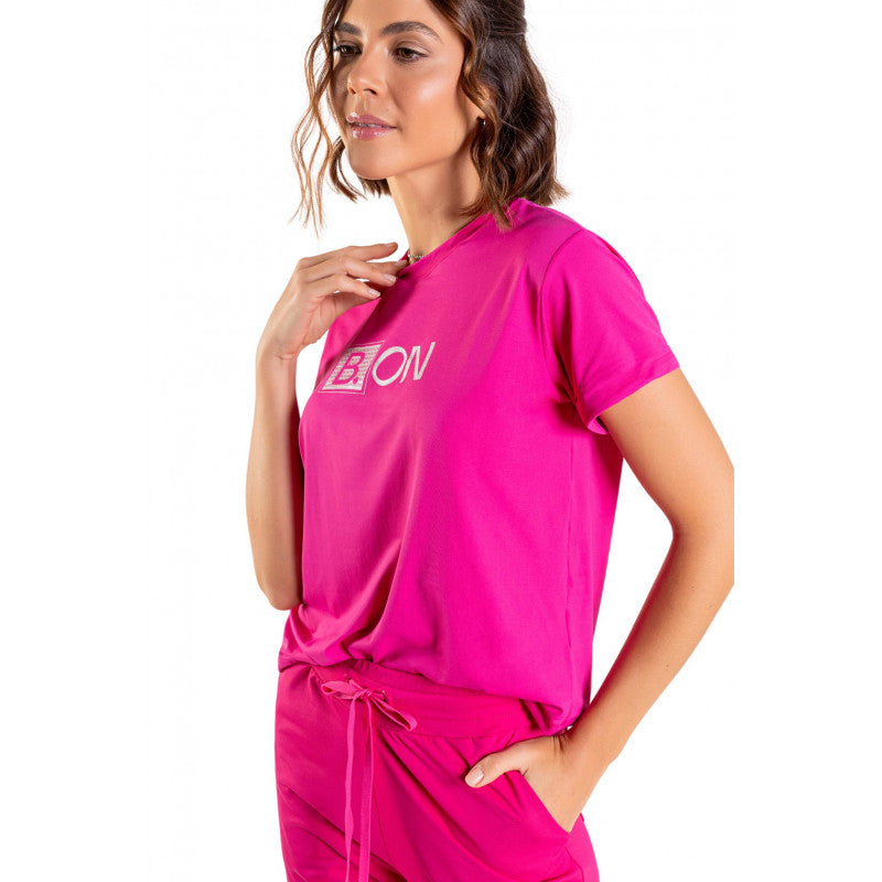 B.ON Women's T-Shirt - Pink Paris Print