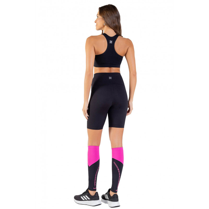 B.ON Medium Compression Calf Sleeve - Black and Pink