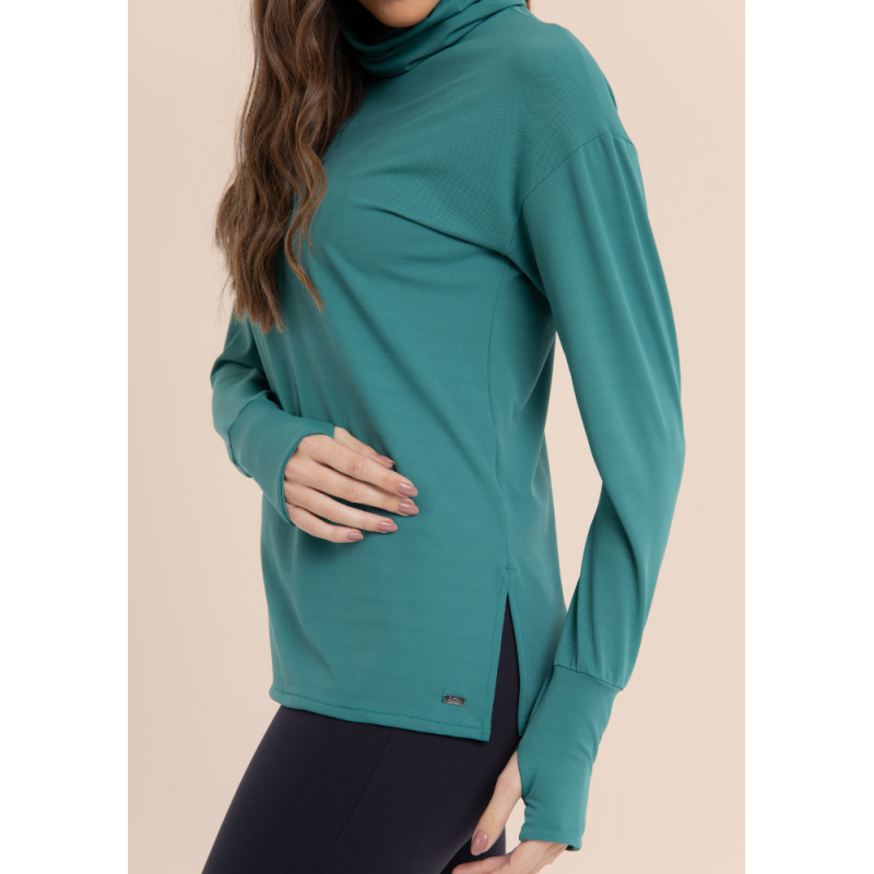 B.ON Women's Turtleneck Top - Green