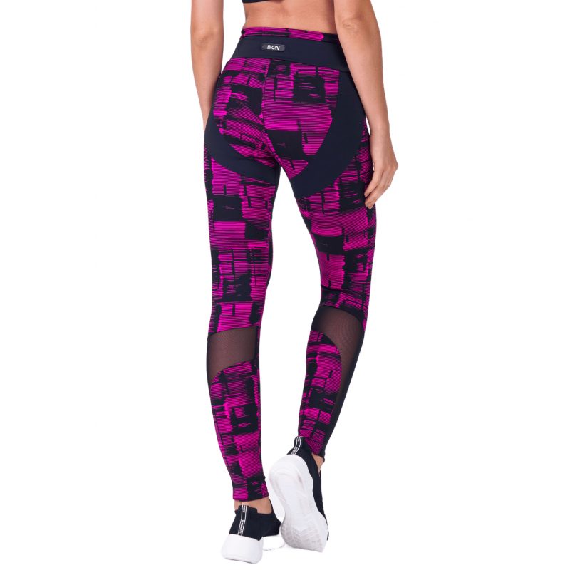 B.ON Women's Legging Cross Training - Black and Pink