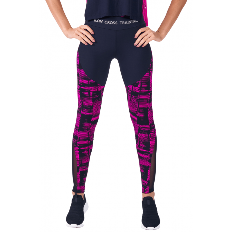 B.ON Women's Legging Cross Training - Black and Pink