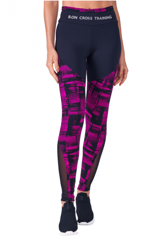 B.ON Women's Legging Cross Training - Black and Pink