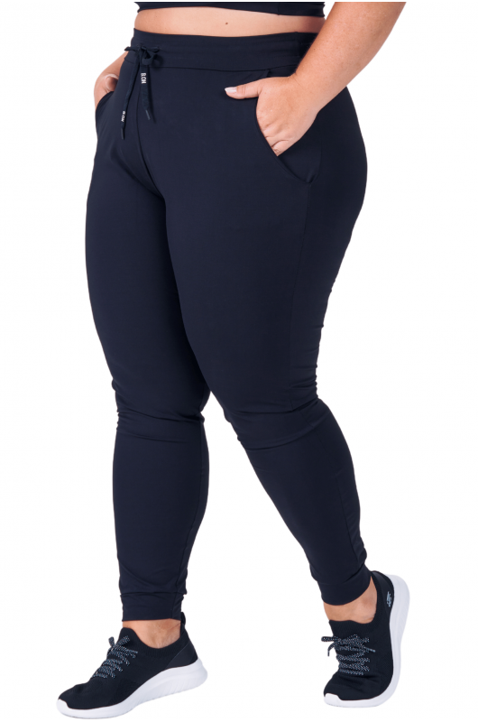 B.ON Plus Size Women's Jogger Pants - Black