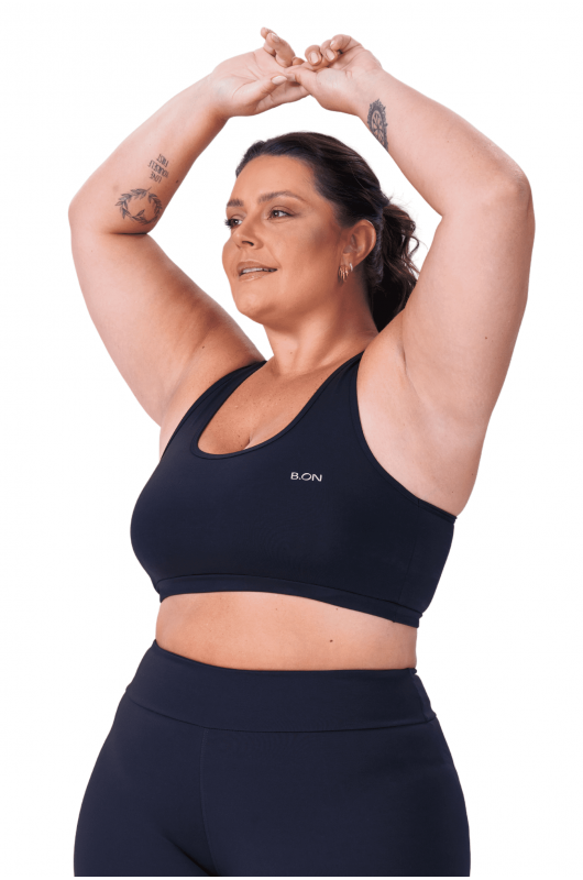 B.ON Plus Size Women's Basic Top - Black