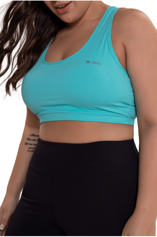 B.ON Plus Size Women's Basic Top - Aqua Green