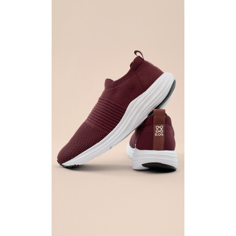 B.ON UNISEX LIGHTWEIGHT AURA TENNIS SHOES - BURGUNDY