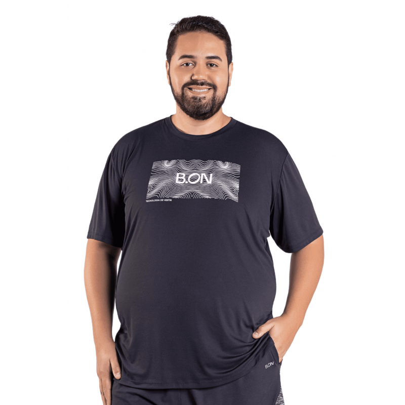 B.ON Men's Plus Size T-Shirt - Black