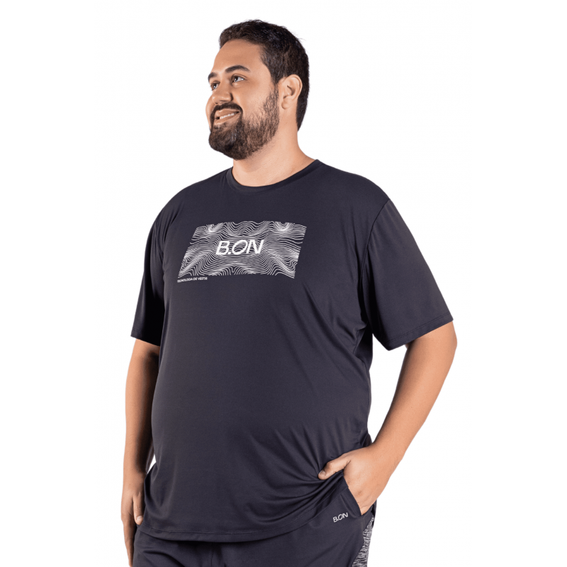 B.ON Men's Plus Size T-Shirt - Black
