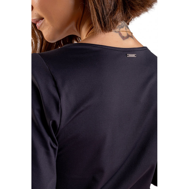 B.ON Women's Blouse with Wide Sleeves - Black