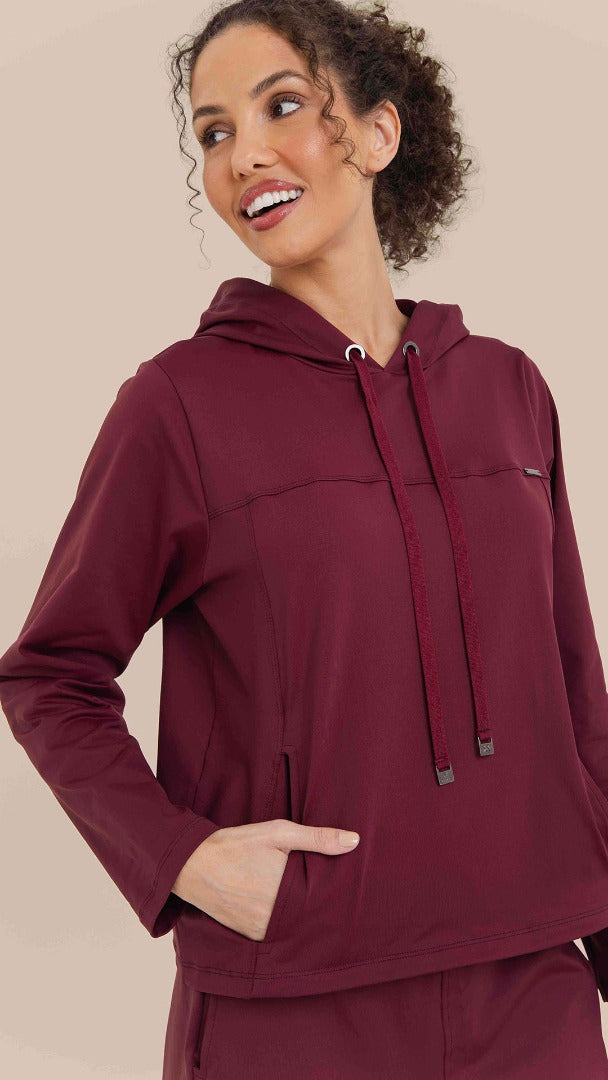 B.ON Women's Comfy Sweatshirt in Burgundy