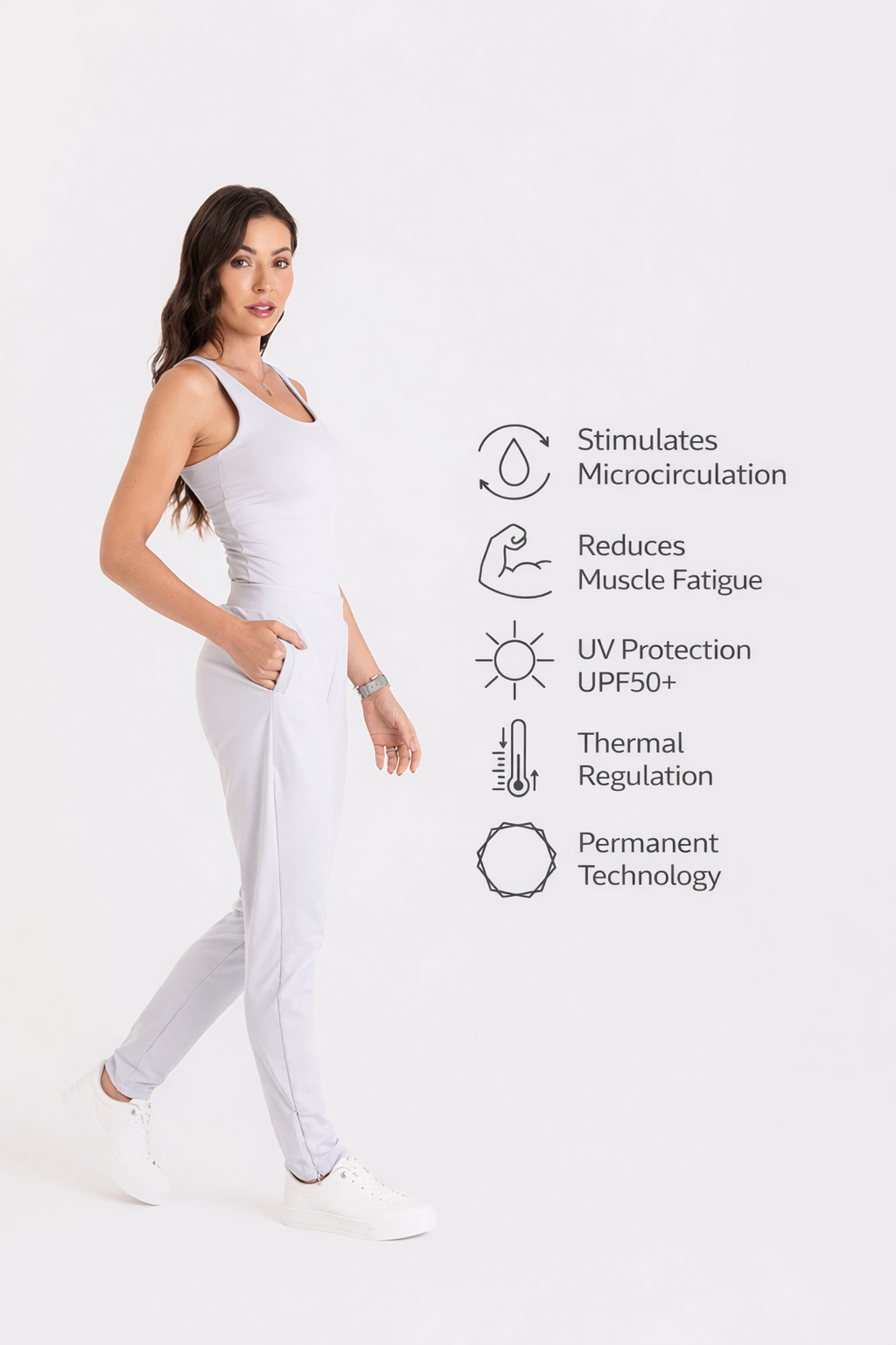 B.ON Women's Jogger Pants - Light Gray