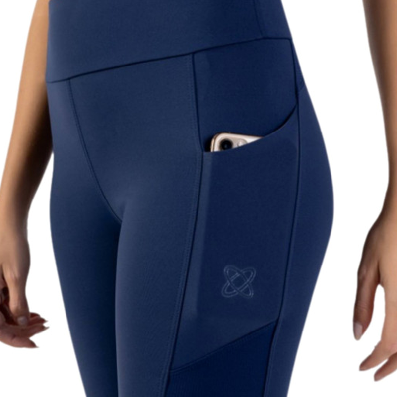 B.ON Women's Legging with Mesh cutouts and Pockets Navy