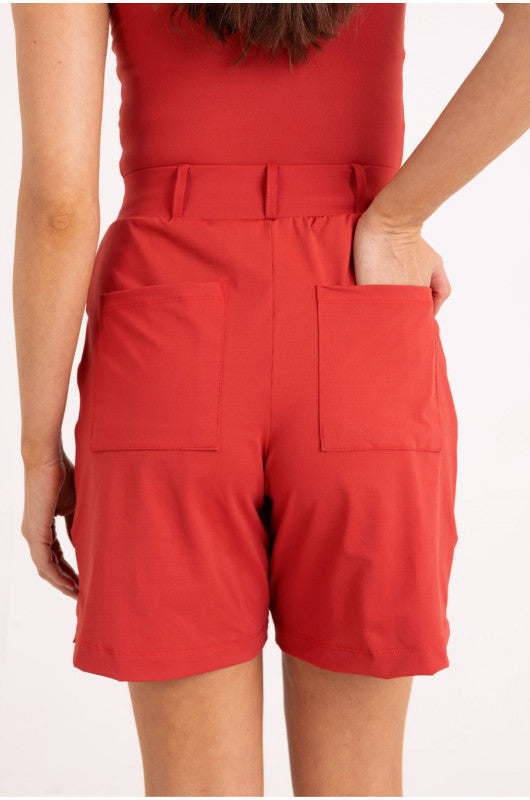 B.ON Women's Tailored Bermuda Shorts - Red