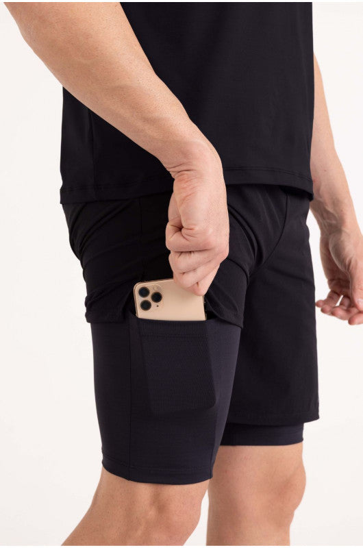 B.ON Men's Fitness Shorts - Black