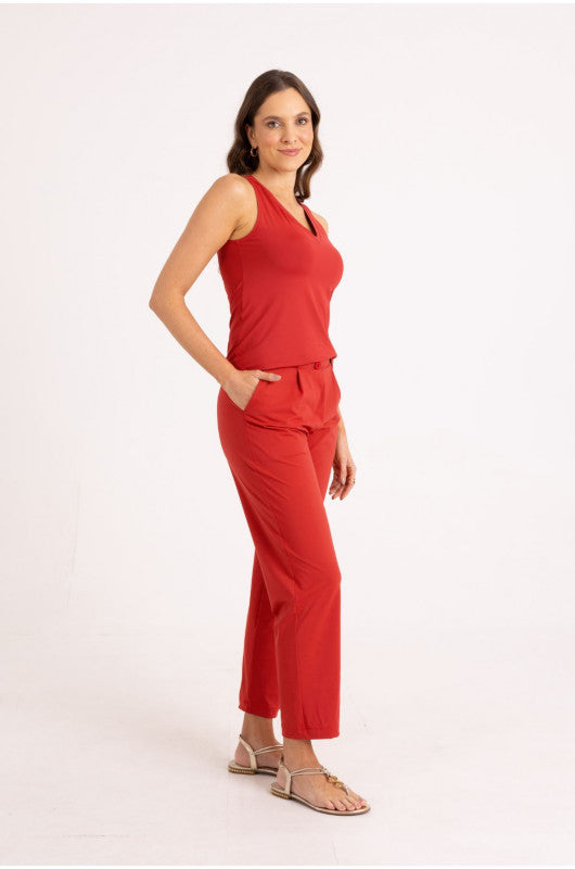B.ON Women's Tailored Pants - Red