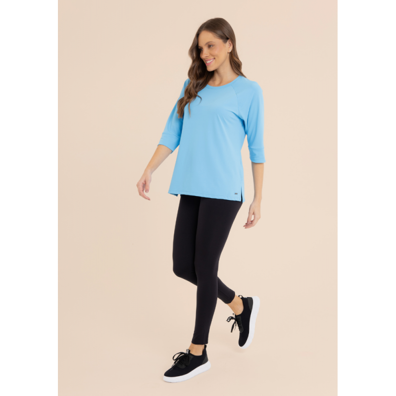 B.ON Women's 3/4 Sleeve Shirt - Parisian Blue