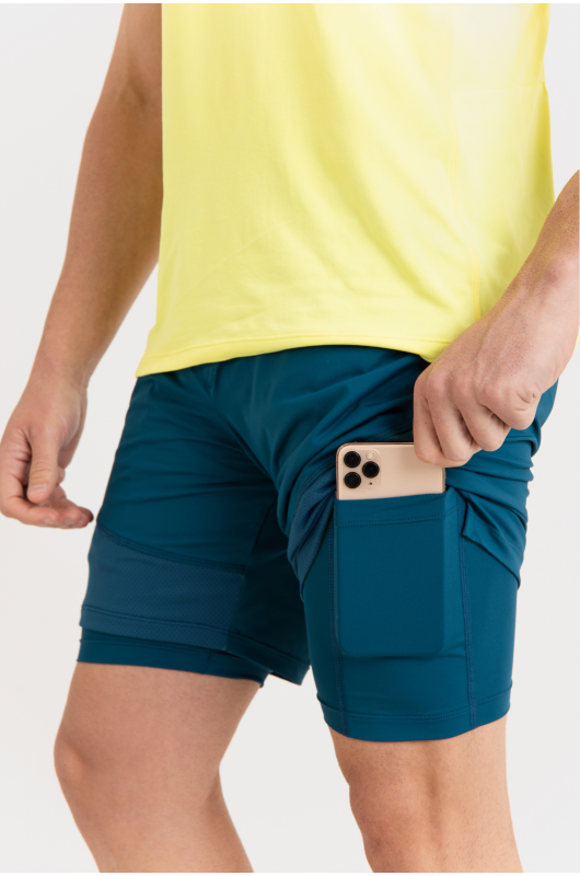 B.ON Men's Fitness Shorts - Teal Blue
