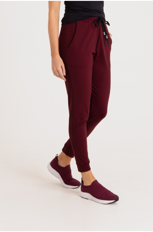 B.ON Women's Jogger Pants - Burgundy