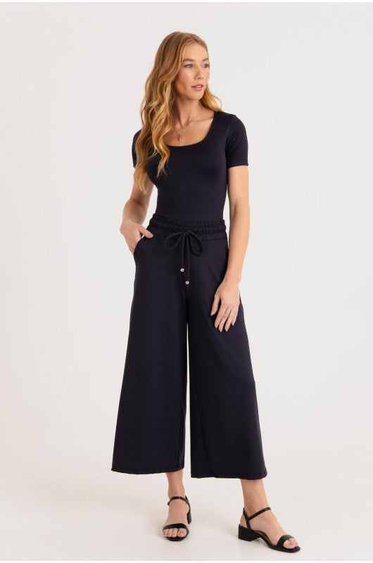 B.ON Women's Pantacourt Pants - Black