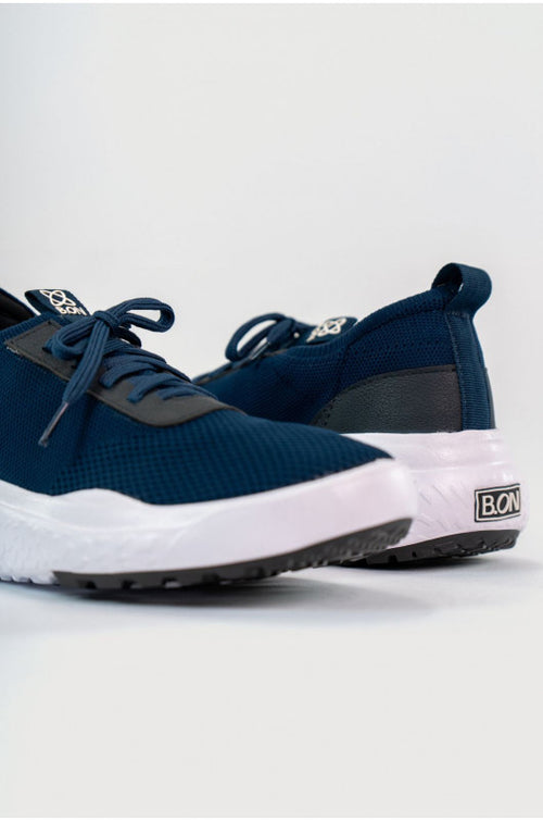 B.ON MEN'S KNIT LIGHT TENNIS SHOES - Dark Navy