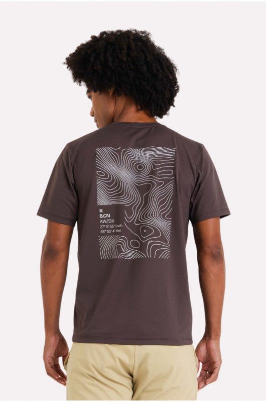B.ON Printed Men's T-Shirt - Espresso Brown