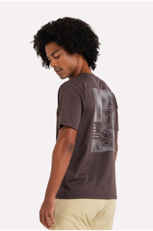 B.ON Printed Men's T-Shirt - Espresso Brown