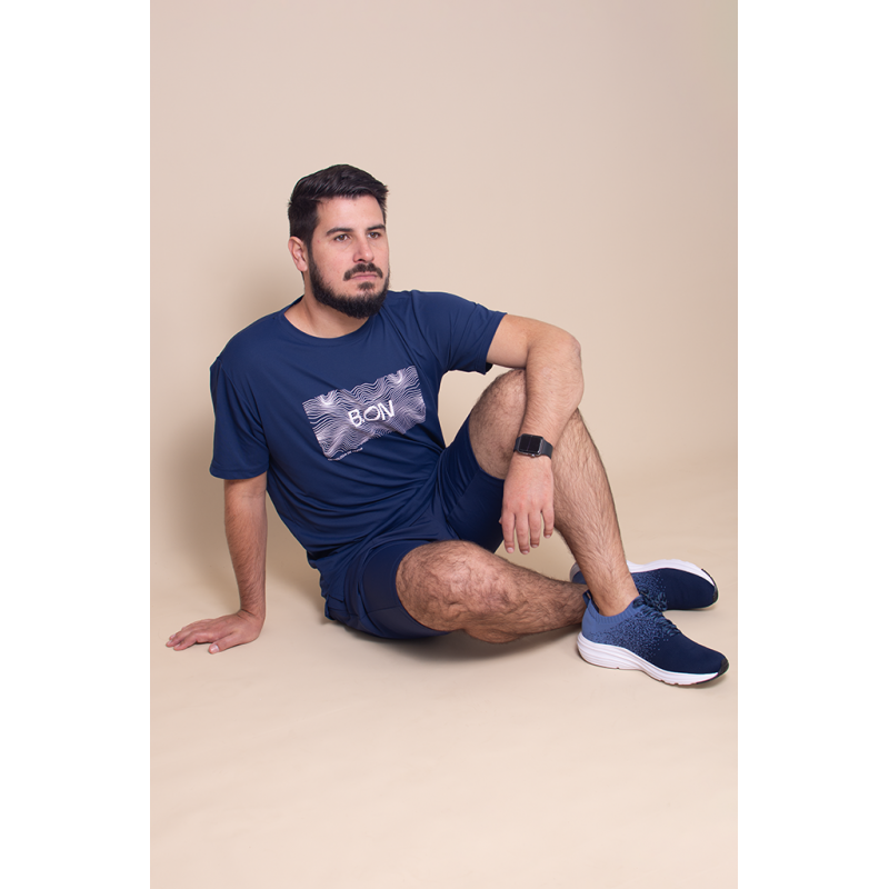 B.ON CASUAL KNIT TENNIS SHOES UNISEX - BLUE
