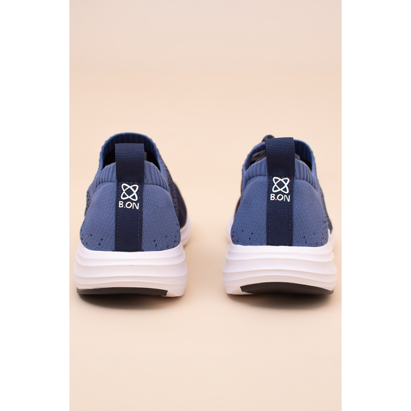 B.ON MEN'S CASUAL KNIT TENNIS SHOES - BLUE