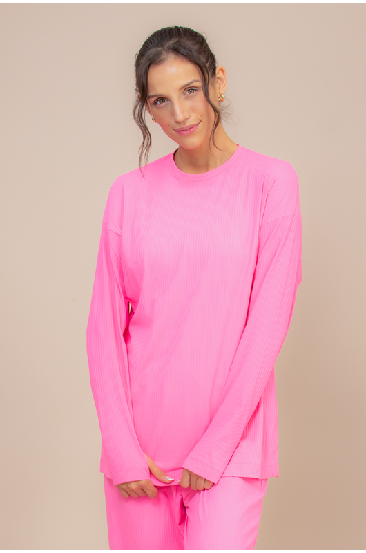 B.ON Comfy Women's Long Sleeve Shirt - Pink