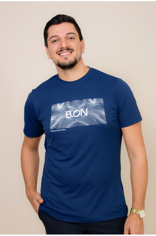 B.ON Men's Basic Blue T-shirt - Antiviral Technology