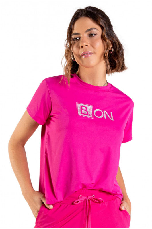 B.ON Women's T-Shirt - Pink Paris Print